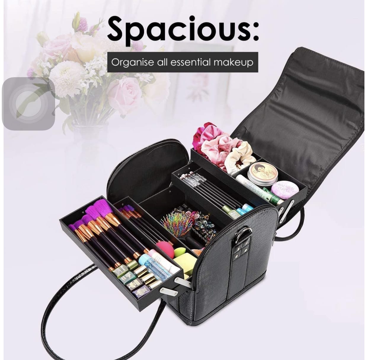 Makeup vanity travel case best sale