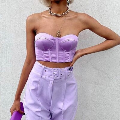 Satin Corset Tube Top