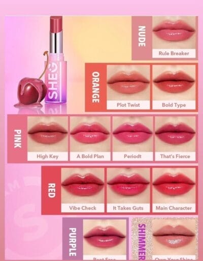 sheglam high shine lipstick