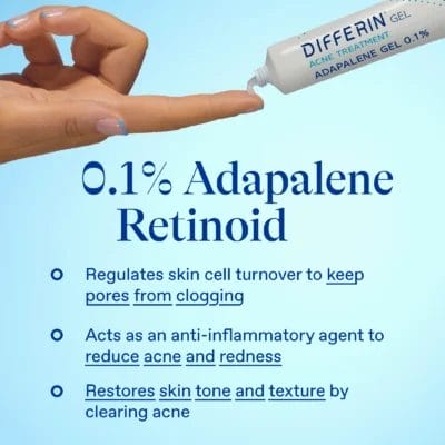 Differin Adapalene Gel 0.1% Acne Treatment