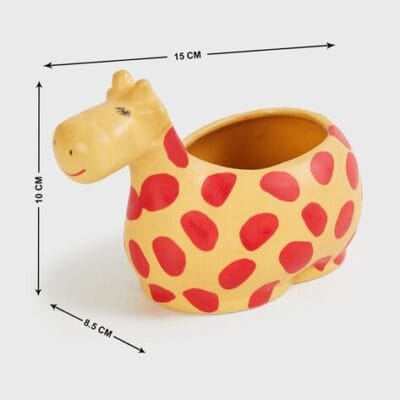 Potique Ceramics Giraffe Shape Small Planter Pot