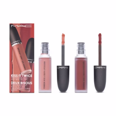 MAC Kiss It Twice Powder Kiss Liquid Lipstick Duo Set