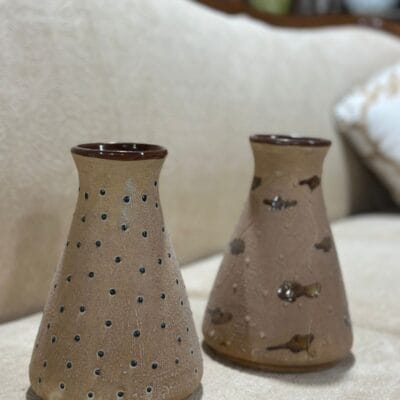 Potique Ceramic Brown Pattern vases