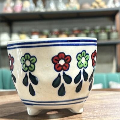 Potique Ceramic Floral Prints Planter