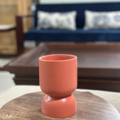 Potique Jug shape Ceramic Vase Pot - Orange
